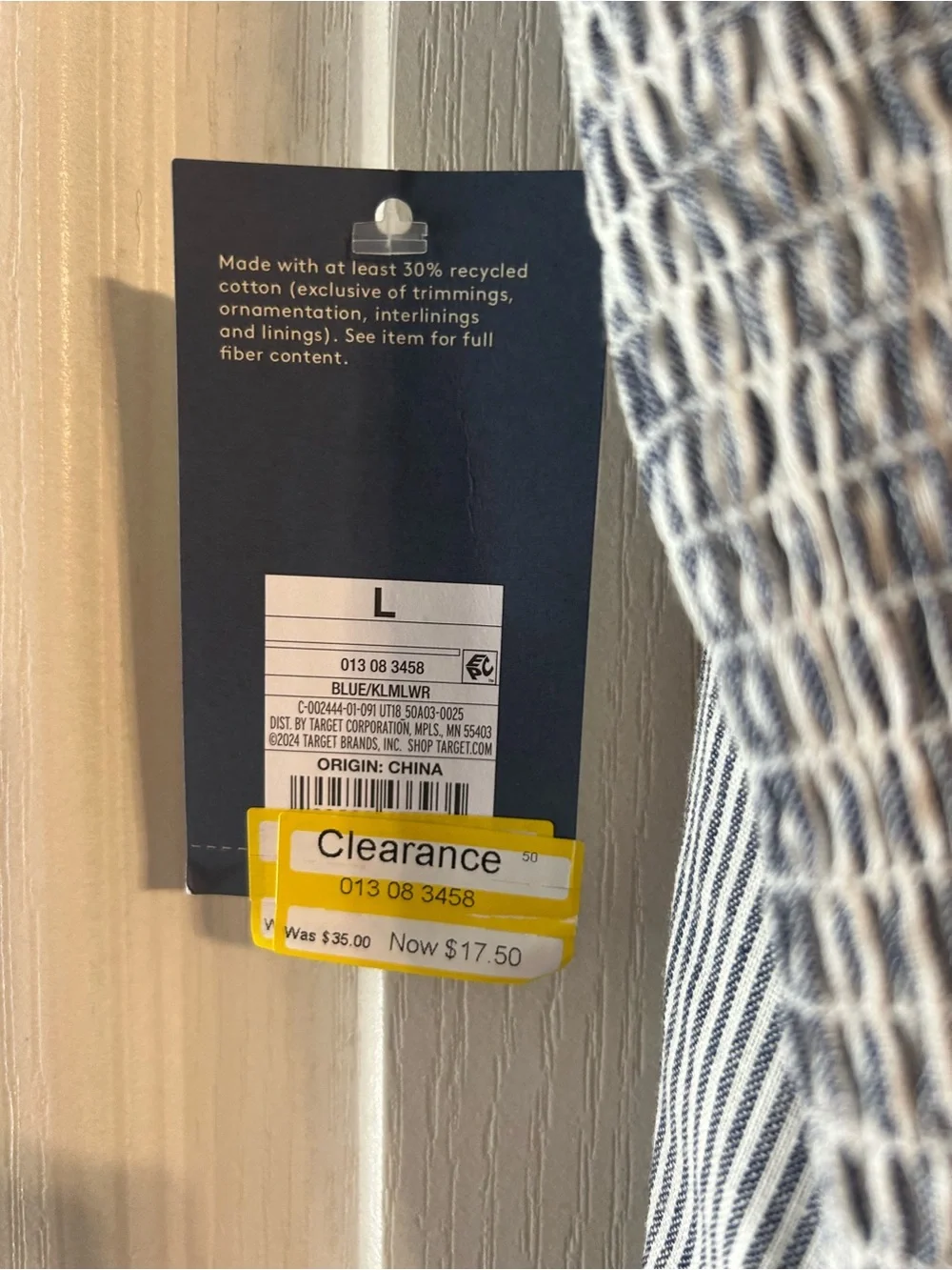 Universal Thread Blue and White Striped Midi Dress - Picture 4 of 5